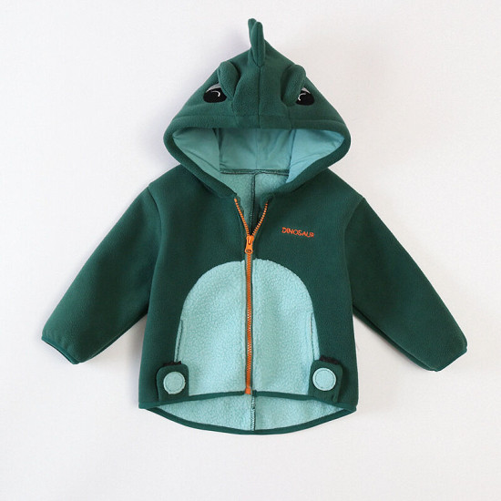 9M-5Y Toddler Boys Cartoon Hooded Zipper Sweatshirt Fleece Jackets  Boys Clothes   