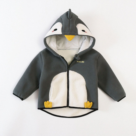 9M-5Y Toddler Boys Cartoon Hooded Zipper Sweatshirt Fleece Jackets  Boys Clothes   