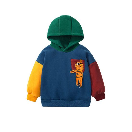 18M-7Y Toddler Boys Long Sleeve Tiger Hooded Fleece Sweatshirts  Boys Clothing   