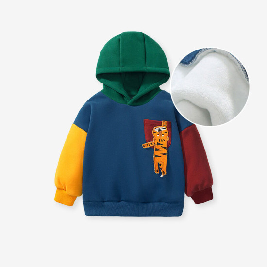 18M-7Y Toddler Boys Long Sleeve Tiger Hooded Fleece Sweatshirts  Boys Clothing   