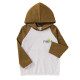 18M-6Y Toddler Boys Letter Print Stitching Long-Sleeved Hooded Sweatshirt  Boys Clothing   