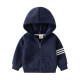 18M-6Y Toddler Boys Striped Sleeve Hooded Sweatshirt Jackets  Boys Clothing   