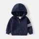 18M-6Y Toddler Boys Striped Sleeve Hooded Sweatshirt Jackets  Boys Clothing   