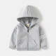 18M-6Y Toddler Boys Striped Sleeve Hooded Sweatshirt Jackets  Boys Clothing   