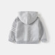 18M-6Y Toddler Boys Striped Sleeve Hooded Sweatshirt Jackets  Boys Clothing   