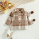 9M-5Y Toddler Boys Plaid Coat Print Hooded Coat Cardigan  Boys Clothing   