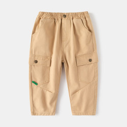 18M-6Y Toddler Boys Solid Color Casual Cargo Pants  Boys Clothing   