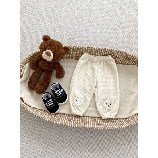 9M-5Y Toddler Boys Smiley Embroidered Waffle Track Pants  Boys Boutique Clothing   