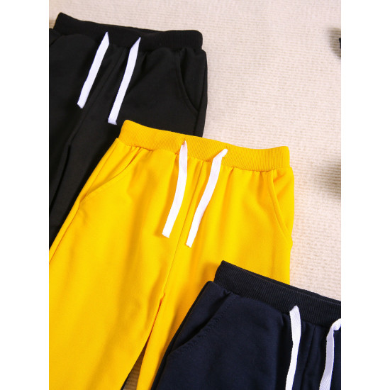 18M-6Y Toddler Boys Combination 3-Piece Set Drawstring Solid Sweatpants  Boys Clothing   