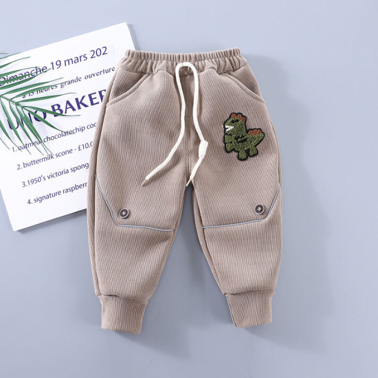 12M-6Y Toddler Boys Dinosaur Fleece Pants  Boys Boutique Clothing   