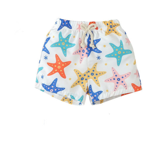 9M-4Y Toddler Boys Starfish Print Beach Shorts  Boys Clothing   