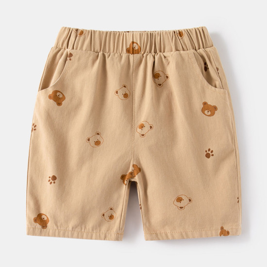 18M-6Y Toddler Boys Casual Bear Print Shorts  Boys Clothing   
