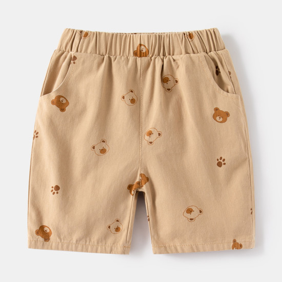 18M-6Y Toddler Boys Casual Bear Print Shorts  Boys Clothing   
