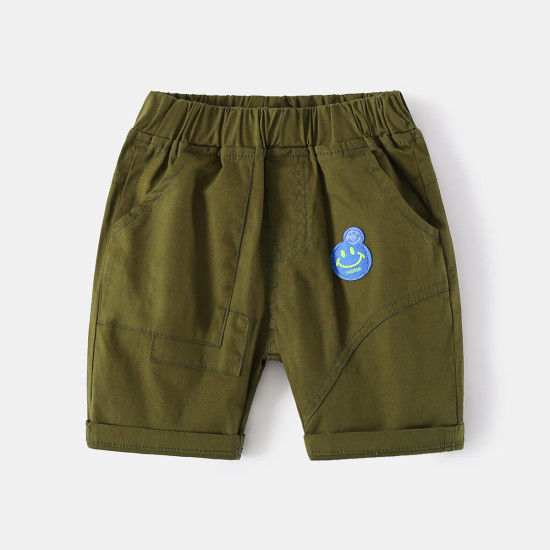 2-7Y Toddler Boys Trendy Smiley Face Pattern Shorts  Boys Clothing   