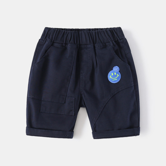 2-7Y Toddler Boys Trendy Smiley Face Pattern Shorts  Boys Clothing   