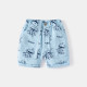 18M-6Y Toddler Boys Cartoon Robot Print Denim Shorts  Boys Clothing   