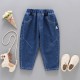 Kids Embroidered Stretch Denim Jeans  Toddler Boutique Clothing   