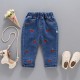 Kids Embroidered Stretch Denim Jeans  Toddler Boutique Clothing   