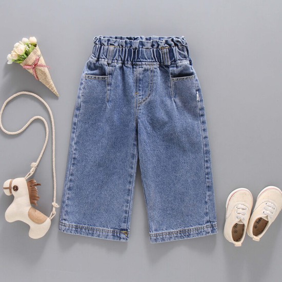 Kids Embroidered Stretch Denim Jeans  Toddler Boutique Clothing   