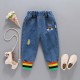 Kids Embroidered Stretch Denim Jeans  Toddler Boutique Clothing   
