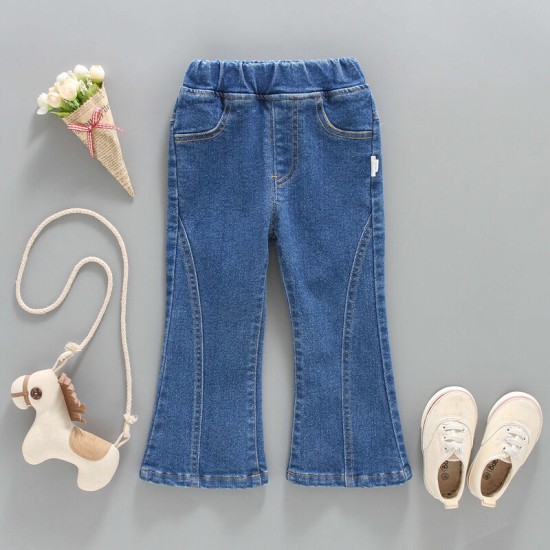 Kids Embroidered Stretch Denim Jeans  Toddler Boutique Clothing   