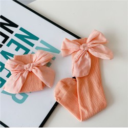 Children's Socks  Kids Girls Solid Color Bow Tube Socks Accessories Vendors   