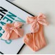 Children's Socks  Kids Girls Solid Color Bow Tube Socks Accessories Vendors   