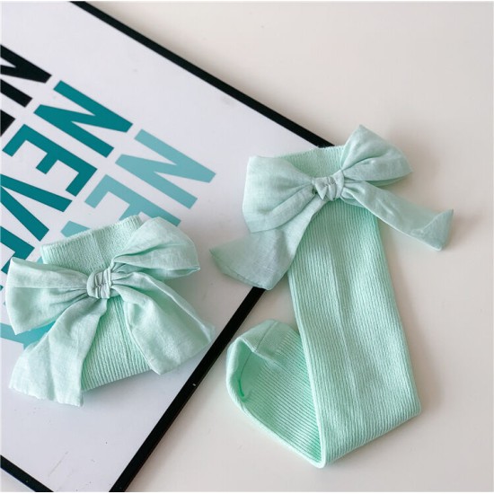 Children's Socks  Kids Girls Solid Color Bow Tube Socks Accessories Vendors   