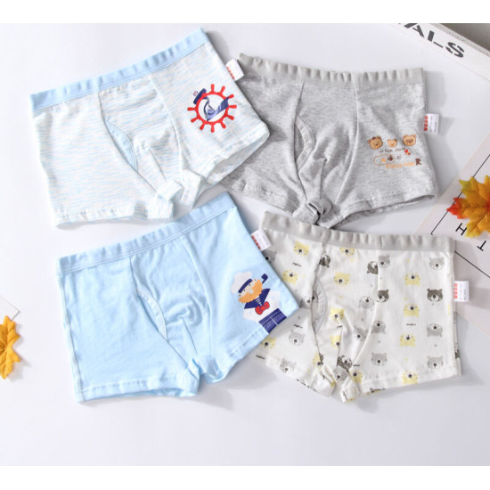 4-Pack 2-10Y Toddler Boys Dinosaur Cartoon Underpants  Boy Clothing   