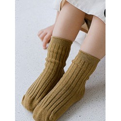 Solid Color Kid Knit Socks 210615624  