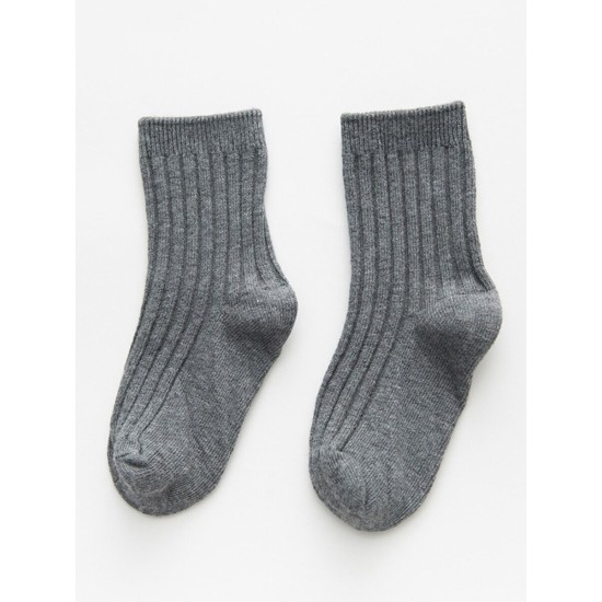 Solid Color Kid Knit Socks 210615624  
