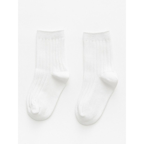 Solid Color Kid Knit Socks 210615624  