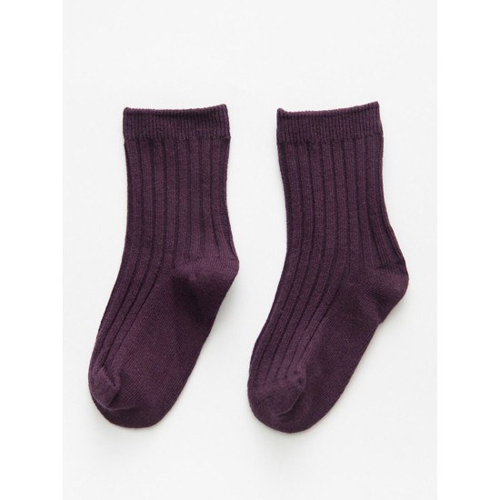 Solid Color Kid Knit Socks 210615624  