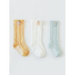 3-Pack Baby Kid Mesh Socks Summer Cartoon Pattern  