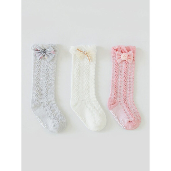 3-Pack Baby Kid Mesh Socks Summer Cartoon Pattern  