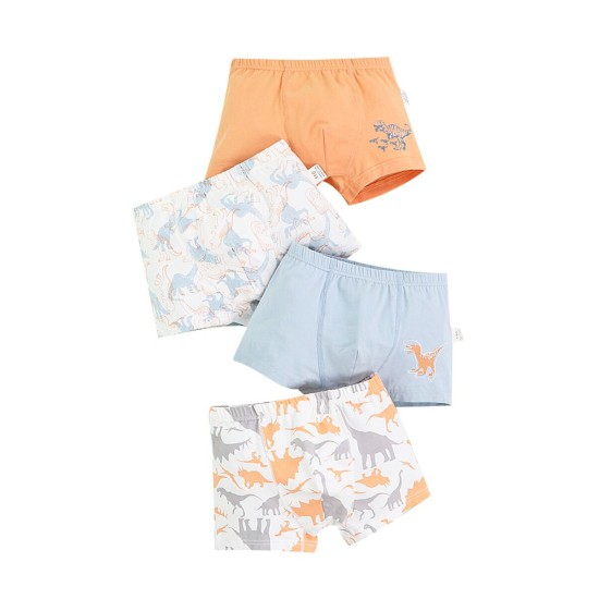 4-Pack Boy Cartoon Printed Boxer Briefs  