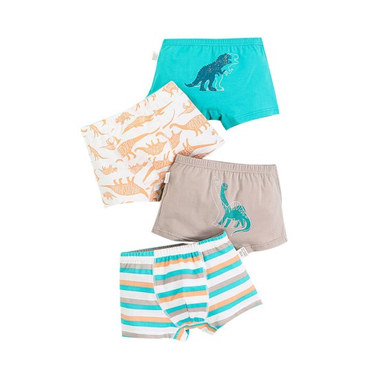 4-Pack Boy Cartoon Printed Boxer Briefs  