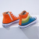 Kids Rain Canvas Shoes Color-block Zipper Shoelace  Kids Clothing   