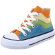 Kids Rain Canvas Shoes Color-block Zipper Shoelace  Kids Clothing   