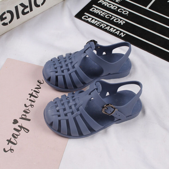 2-4Y Toddler Unisex Candy Color Sandals Breathable Hollow Out PVC Summer Shoes Trendy  Shoes   