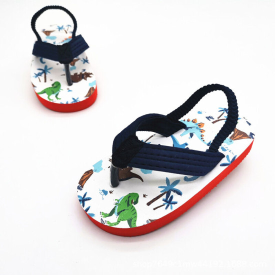 Kids Dinosaur Beach Breathable Flip-Flops Slippers   