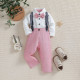 12M-6Y Toddler Boys Suit Sets Shirts And Suspender Pants  Boys Boutique Clothing   
