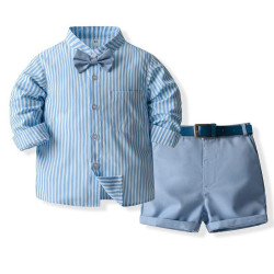 12M-5Y Toddler Boys Sets Striped Shirts & Shorts  Boys Clothing   