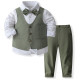 12M-5Y Toddler Boys Suit Sets White Shirts & Vest & Pants  Boys Clothing   