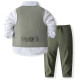 12M-5Y Toddler Boys Suit Sets White Shirts & Vest & Pants  Boys Clothing   
