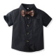 9M-9Y Kids Boys Suit Sets Party Bowtie Shirts And Suspender Shorts  Boys Clothing   