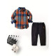 18M-6Y Toddler Boys Plaid Shirt And Trousers Two-Piece Sets  Boys Clothing   