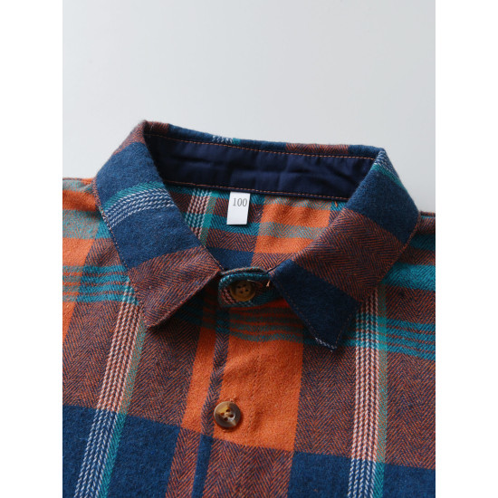 18M-6Y Toddler Boys Plaid Shirt And Trousers Two-Piece Sets  Boys Clothing   