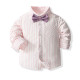 12M-5Y Toddler Boys Birthday Sets Bowtie Striped Shirts And Panst  Boys Clothing   