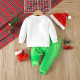 9M-4Y Toddler Boys Christmas Sets Cartoon Dinosaur Print Sweatshirt Trousers Hats  Boys Clothing   